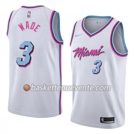 Maillot Basket Miami Heat Dwyane Wade 3 Nike City Edition Swingman - Homme